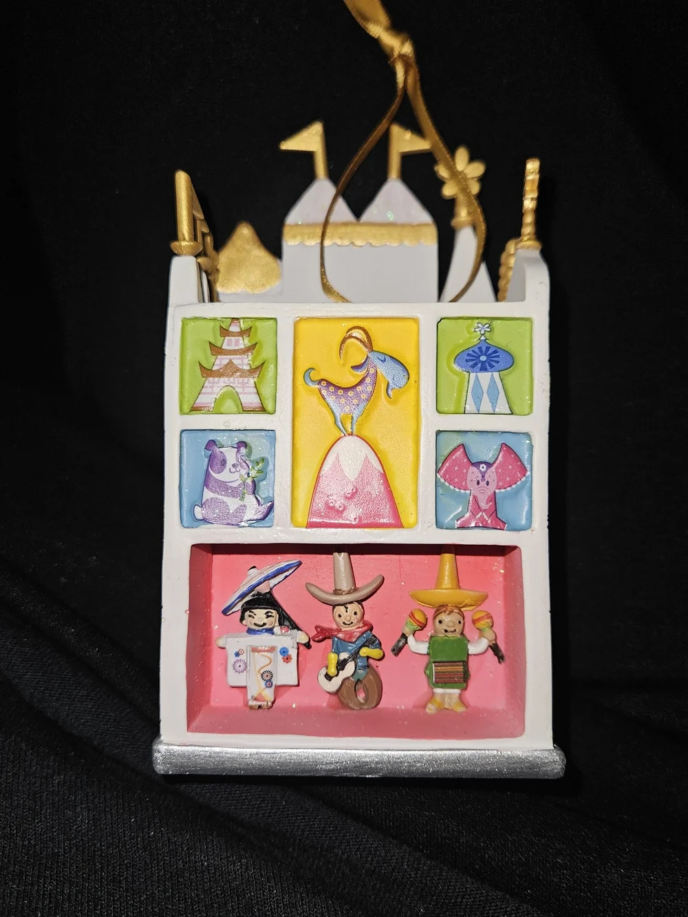 Disney Sketchbook It’s A Small World Clock Tower Ornament by Costa Alavezos